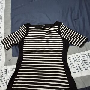 White House Black Market Monochrome Knit Top